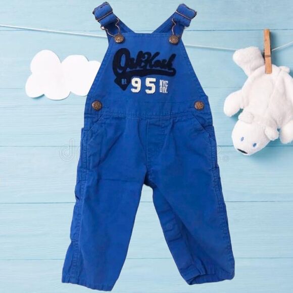 OshKosh Blue Baby Overalls Size 3-6 Months - Picture 1 of 4